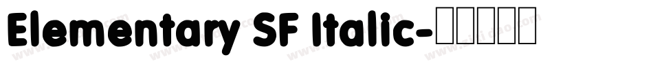 Elementary SF Italic字体转换